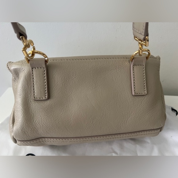 GIVENCHY Sugar Goatskin Leather Mini Pandora Crossbody Bag Handbag, Beige - Picture 9 of 14